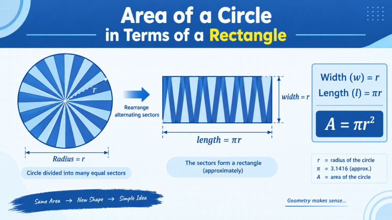 Area of Circle interms of Rectangle