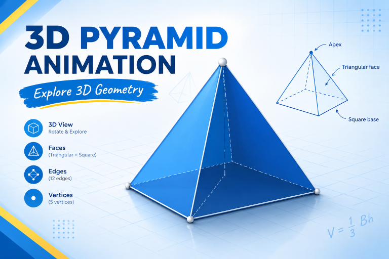 Square Based 3D Pytamid-Animation