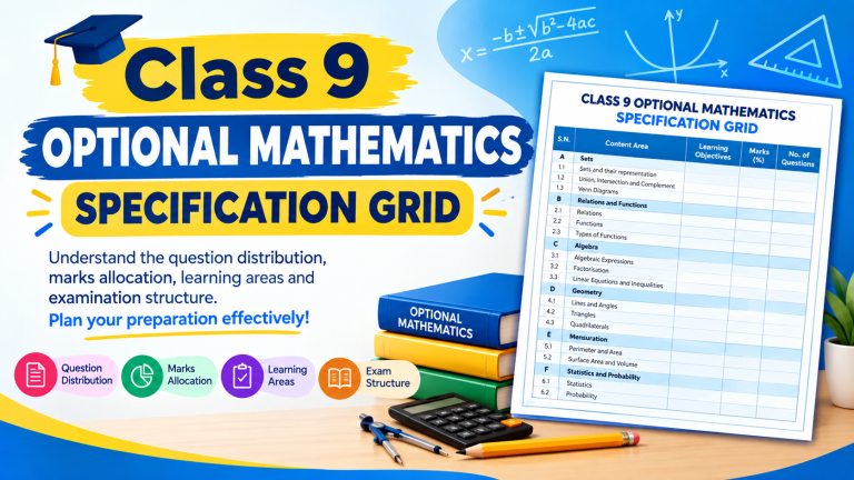 Specificationn Grid Opt math 9