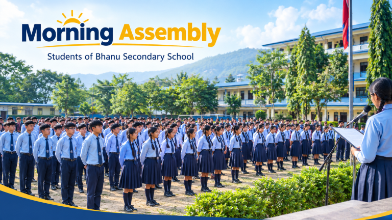 Students in Morning Assembly