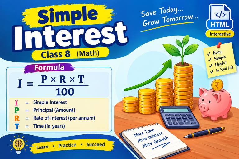 Simple Interest Class-8 Html  Demo.