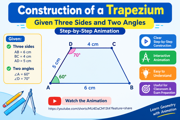Construction for Three Sides and two Angles are given