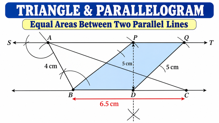 Equal Area of Triangle and Paralleogeam